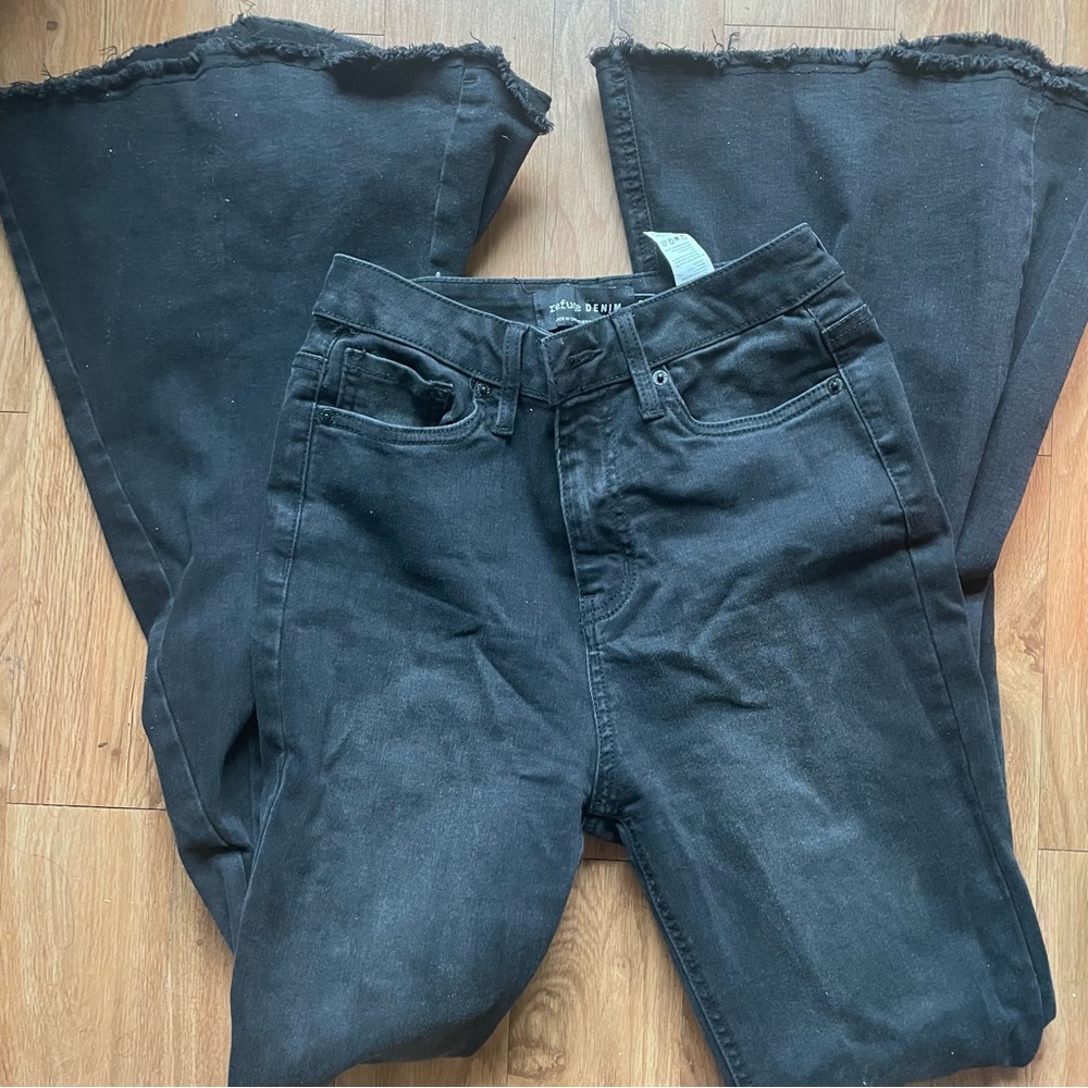 Black Denim Flare Jeans